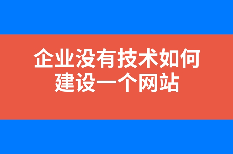“企业没有技术如何建设一个网站”