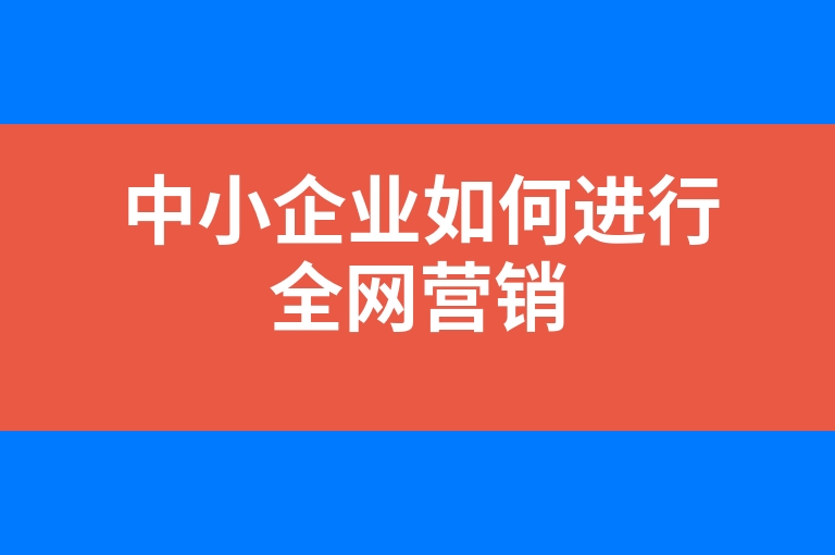 “中小企业如何进行全网营销”