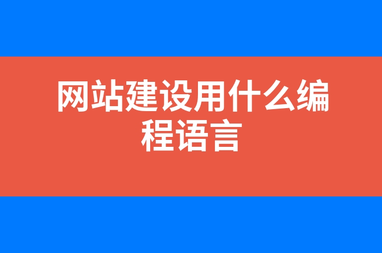 “网站建设用什么编程语言”