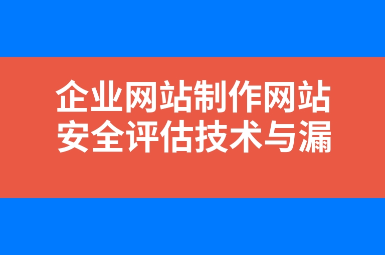 “企业网站制作网站安全评估技术与漏洞挖掘技术”