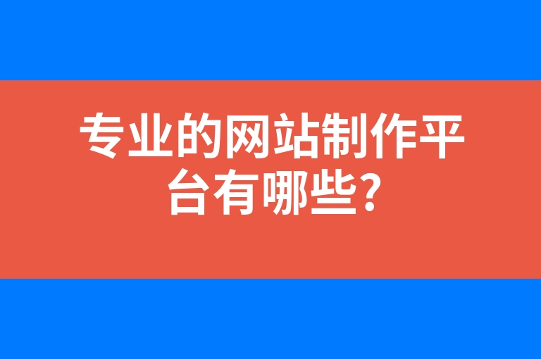“专业的网站制作平台有哪些?”