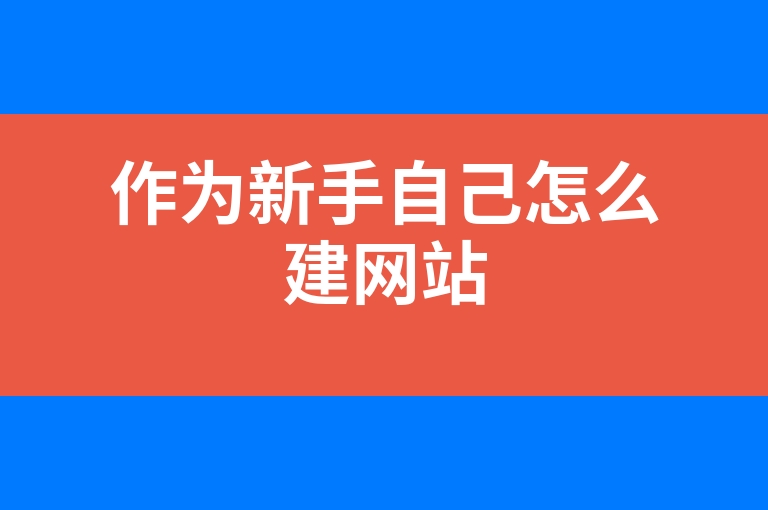 “作为新手自己怎么建网站”