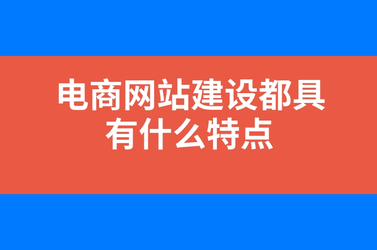 “电商网站建设都具有什么特点”