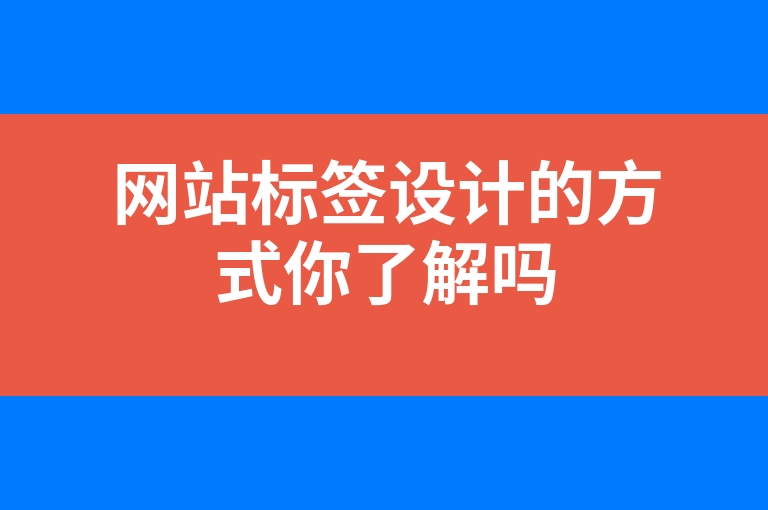 “网站标签设计的方式你了解吗”