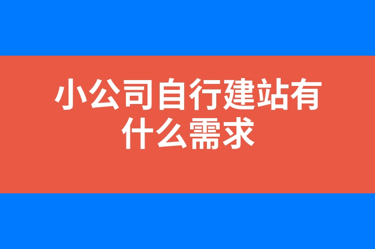 “小公司自行建站有什么需求”