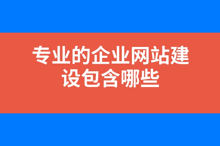 “专业的企业网站建设包含哪些”