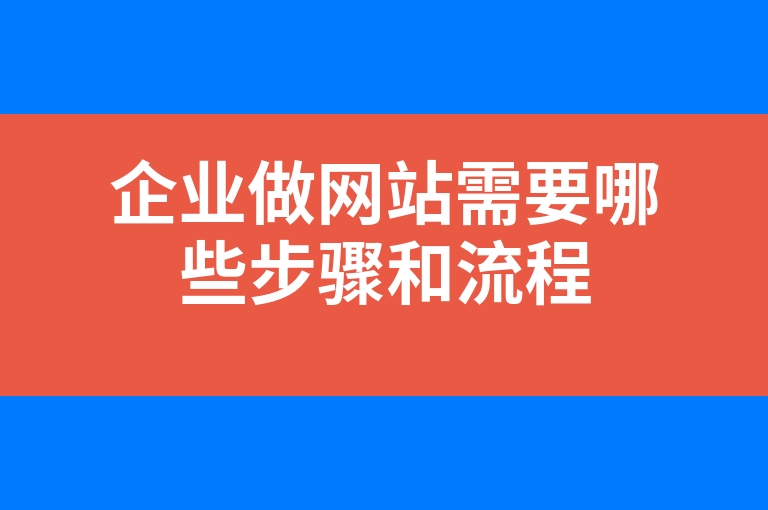 “企业做网站需要哪些步骤和流程”