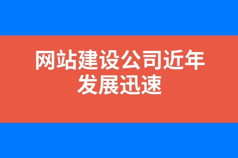 “网站建设公司近年发展迅速”