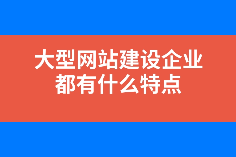 “大型网站建设企业都有什么特点”